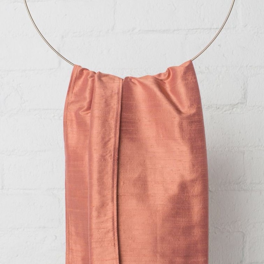 Sakura bloom pink sand dupioni silk ring sling